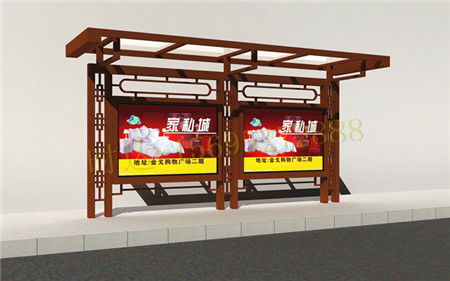 時(shí)達(dá)廣告制品廠 專業(yè)打造鋼木公交候車亭，引領(lǐng)城市廣告設(shè)計(jì)新風(fēng)尚